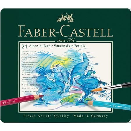 Estuche de metal Faber Castell  24 lápices acuarelables Albrecht Dürer